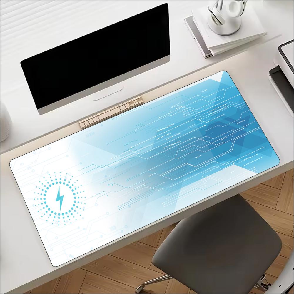 Office Tech Gear - Tapis de Souris Allongé Blue Tech