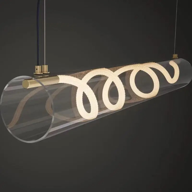 Office Technician - Lustre nordique à tube long, design